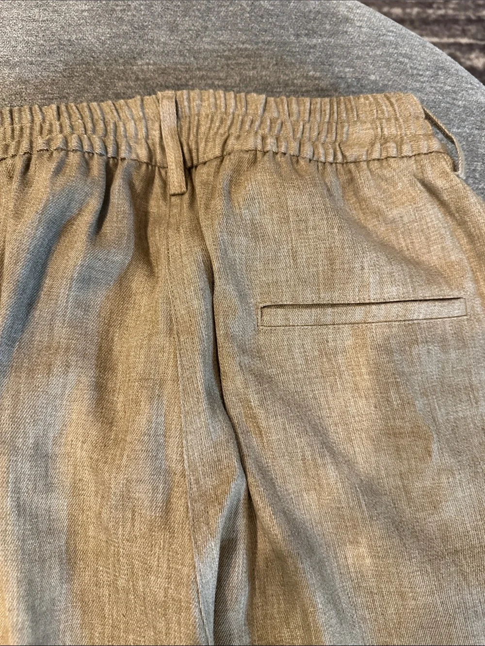 Zara cropped linen/poly pants